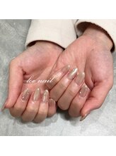 ロエネイル(loe nail)/ホワイトミラーネイル