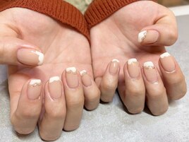 もこもこ*フレンチネイル♪