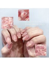 Nailsalon Mofume【ワンホン/パラジェル&フィルイン】/じゅわっと桃ネイル