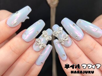 ネイルマフィア 原宿(NAIL MAFIA)/オーロラ/リボン/フィルイン