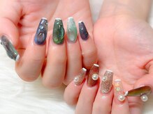 ルアナ(Luana.)/キラキラ梅雨ネイル