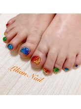 エステティックサロン リリアン/ステンドグラス風フットネイル