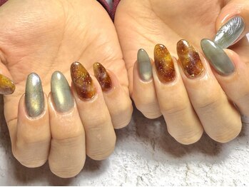 マイネイル(M.nail)の写真/【指先から垢抜ける◇】長さ出しでスラリと美しい指先へ♪周りと差がつくワンランク上の華やかネイル★