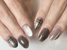 ネイルサロンリシェ 烏丸御池(Recher)/ブラウンチェック