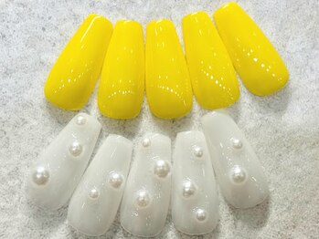 チェリーズネイル(Cherrys Nail)/パール ホワイト イエローネイル