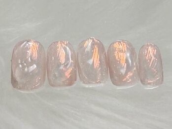 ネイルメゾン 渋谷店(NAIL MAISON)/ピンクミラーニュアンス春¥5500
