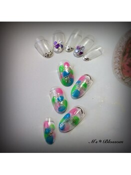 ネイルサロンアンドスクールエムズブロッサム(Nailsalon & school M's Blossom)/７月定額制ジェルコース