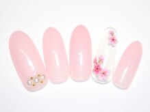 ワンネイル(ONE NAIL)/＃桜＃春＃お花＃パール