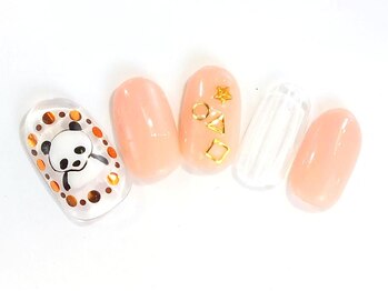 ネイルサロン ドレリッチ 大宮店(drerich)/【6990】パンダヌーディーカラー