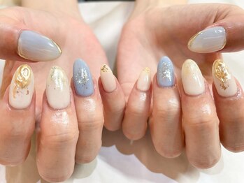 ライトウェーブ 長野駅前店/ワンカラー×ミラーネイル♪