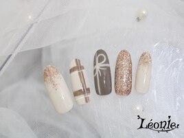 Xmasチェック柄ネイル