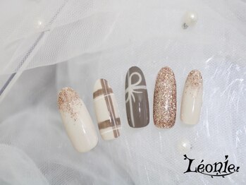 レオニー(Leonie)/Xmasチェック柄ネイル