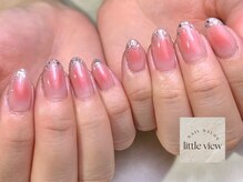 リトルビュー(little view)/・チーク×ラメフレンチ