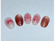 メオネイル(MEO NAIL)/うる艶ピンクリボン