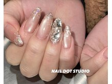 ネイルドットスタジオ 堺筋本町(NAIL DOT STUDIO)/ちゅるんマグ×フラッシュグラデ