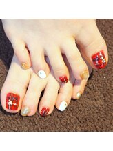 サヴァ アイラッシュアンドネイル(sava)/【クリスマス風】赤チェック