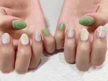 ライトウェーブ 長野駅前店/ダルメシアン×ぷっくりネイル♪