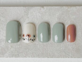 カラ ネイル 中津店(calla nail)/パステルカラー×お花