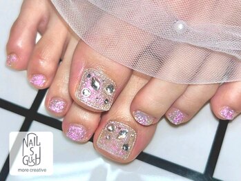 ネイルズガッシュ 武蔵小山店(NAILsGUSH)の写真/おしゃれは足元から♪うるキラから派手かわいいまで挑戦できちゃう！イベントや旅行前にもおすすめ☆