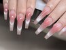 【話題のワンホンネイル☆】チップ長さ出し☆チークマグネットフレンチ¥11550