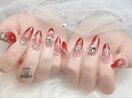 バレンタインネイル