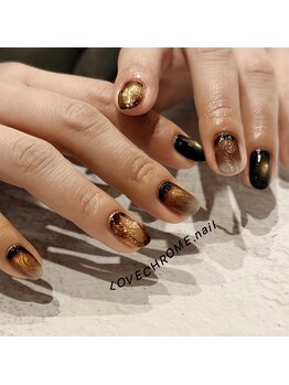 ラブクロム(LOVE CHROME)/マグネットニュアンスネイル