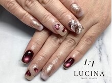 ネイルスタジオ ルキナ(LUCINA)/H-670大人可愛いチョコネイル