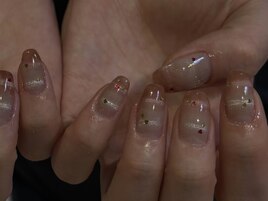 韓国ネイル　スワロ敷き詰め