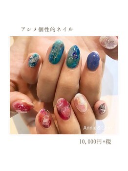ネイルサロン アニーアンドジーノ(NAIL SALON Annie&Gino)/アシメ個性的ネイル