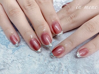 インミニネイルサロン 上野御徒町(INMENE)/ガラスフレンチ¥7480