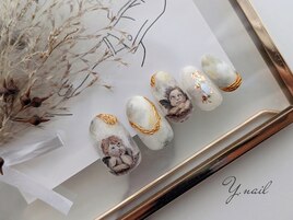 絵画の天使ネイル