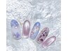 【期間限定！】紫陽花モチーフの6月キャンペーンネイル☆　￥7150（紫陽花）