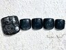 【フットネイル】透け感纏うブラックレースネイル￥9,350→