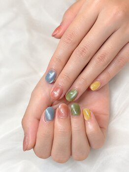 エイチサロン(H salon)/カラフルマグネットネイル
