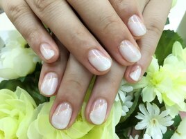 ホワイト☆斜めフレンチ