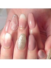 トータルサロン 白べぇーっ プラス/宝石ネイル