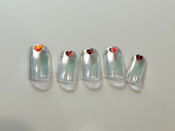 ネイルメゾン 天神店(NAIL MAISON)/ホログラムハートミラー¥4550
