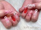 バレンタインネイル