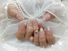 ネイルアンドまつげエクステ リッチエイト 原宿店(Rich8)/チーク×エンジェルネイル