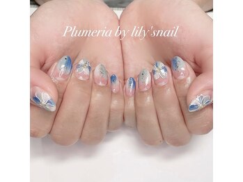 プルメリア バイ リリーズ ネイル(Plumeria By Lily's Nail)/定額アートジェルネイル ¥4980～