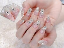 ラルネイル 大宮(Lull. nail)/#チェーン#リボン#ラメ#シルバー