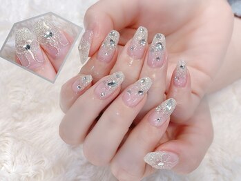 ラルネイル 大宮(Lull. nail)/#チェーン#リボン#ラメ#シルバー