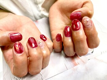 ネイルアンドまつげ リュフェール 五反田(Nail Lufaire)/シアーボルドーネイル