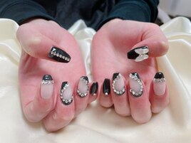 中華ネイル　ハートネイル