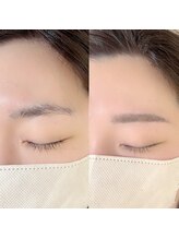 サロン エフ(salonF)/眉毛WAXビフォーアフター