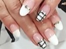 モノトーンチェックネイル