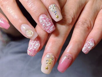 ネイルサロン リン(Lin)/ツイード クリスマスネイル