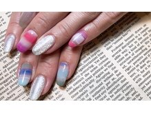 クオレ 上新庄店(Cuore)/ふんわりグラデアートネイル♪