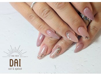 アークヘアーダイ ネイル アンド アイラッシュ(ARK HAIR DAI)/シンプルラメアート