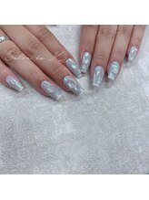 サロンドゥケー(salon du k)/オーロラ×水滴ネイル